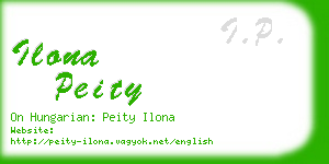 ilona peity business card